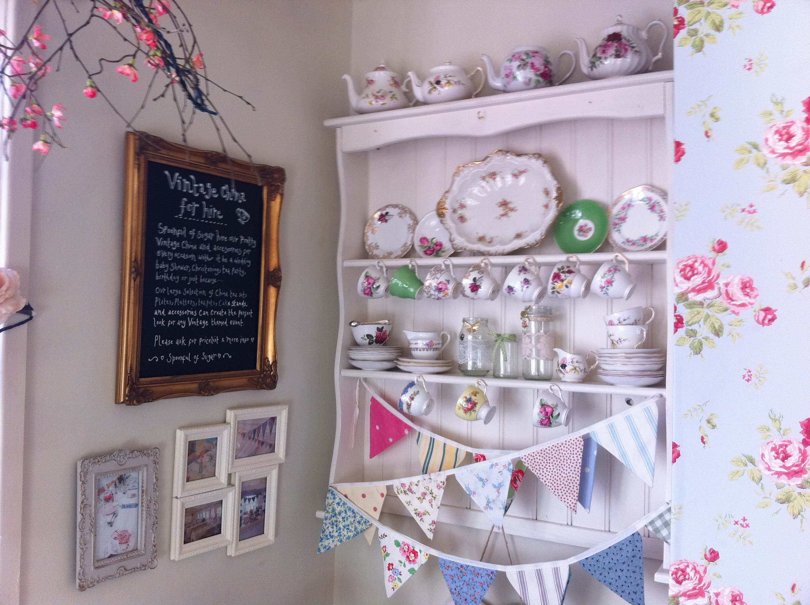 Vintage Crockery vintage shop China uppermill cupcake  for Hire