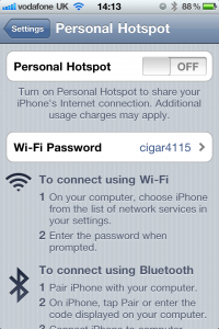 iPhone 4 with Personal Hotspot Services
